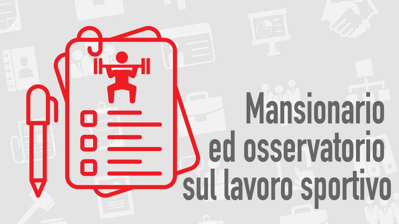 Mansionario ed osservatorio sul lavoro sportivo